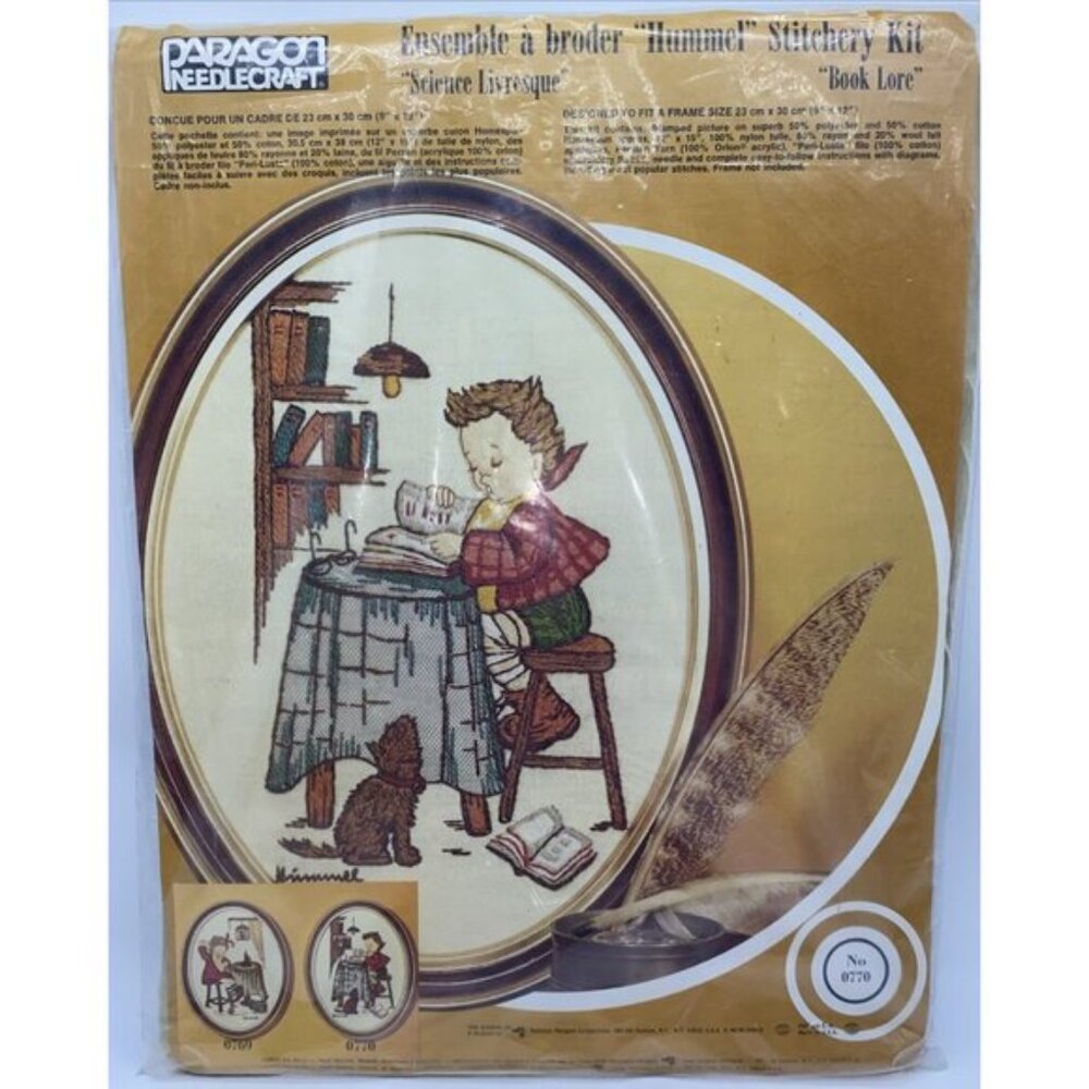 Hummel Book Lore 0770 Needlecraft Stitchery Kit National Paragon Corp Vintage - Picture 10 of 10